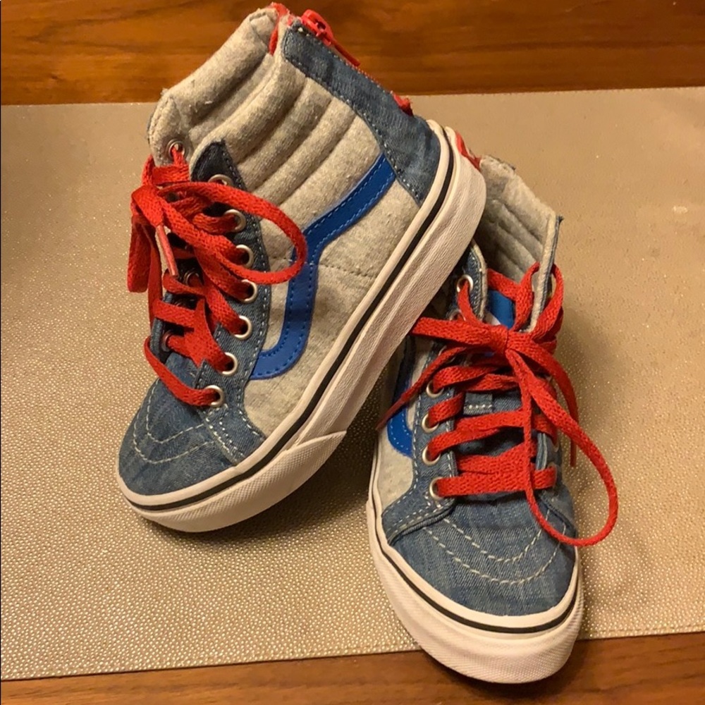 Kid’s Vans Chambray and Terry Hi-Tops
